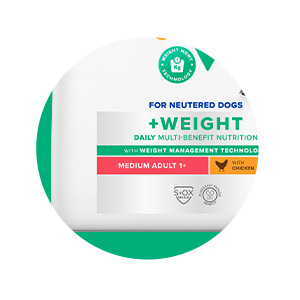 Nahaufnahme eines Beutels Vet Essentials