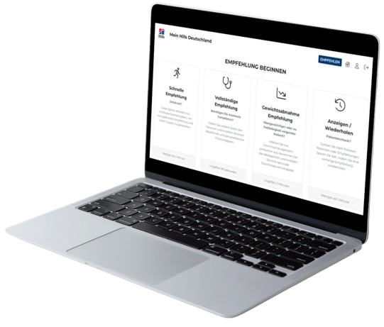 Laptop mit Quick Reco auf dem Bildschirm