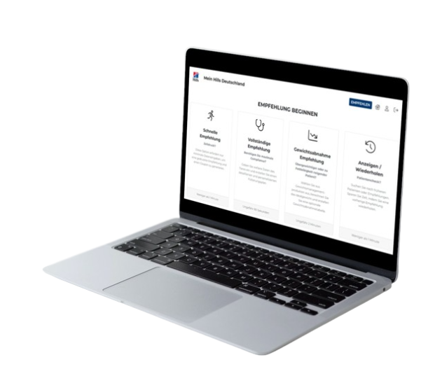 Laptop mit Quick Reco auf dem Bildschirm